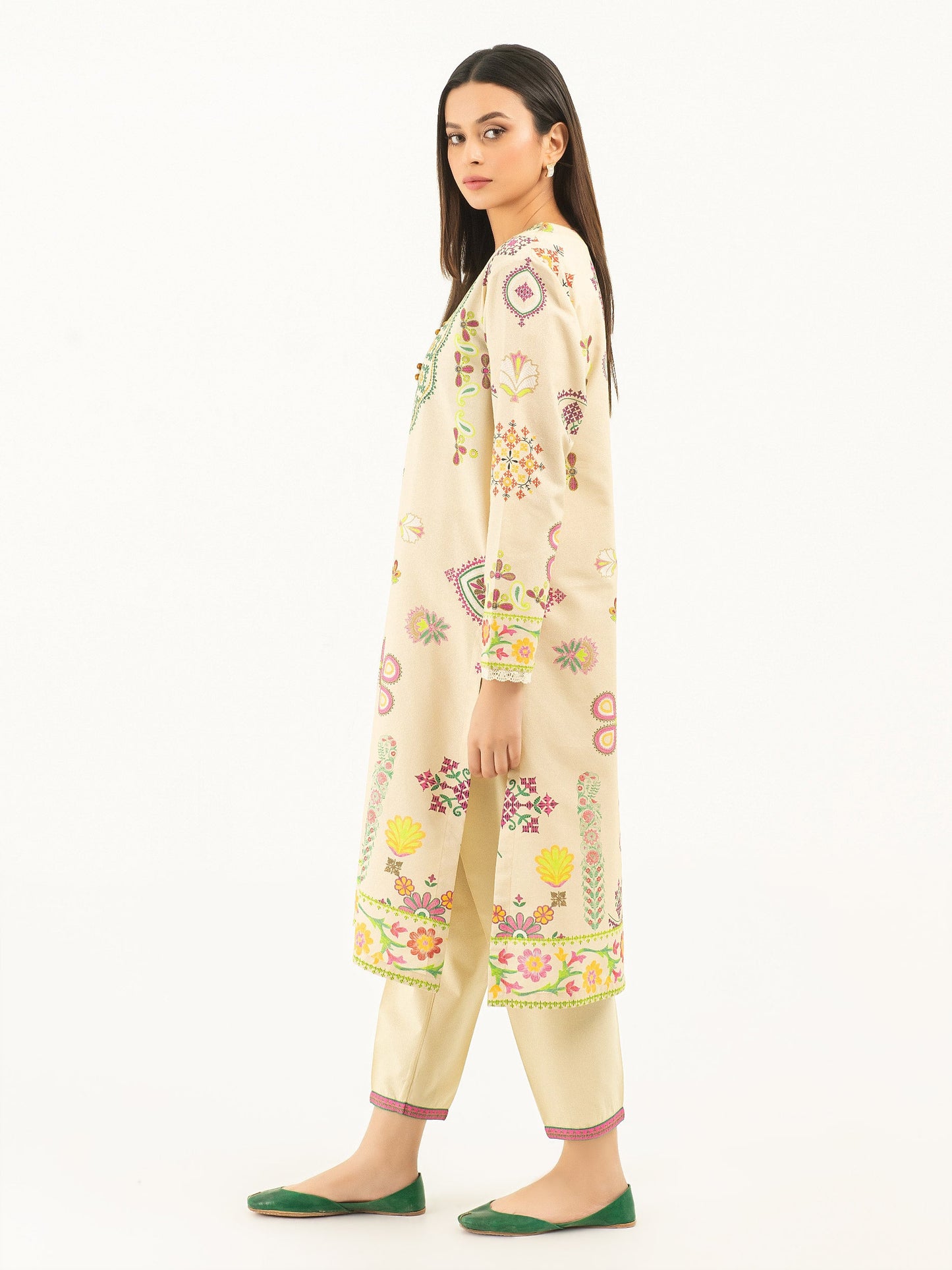 2 Piece Karandi Suit-Printed (Pret)