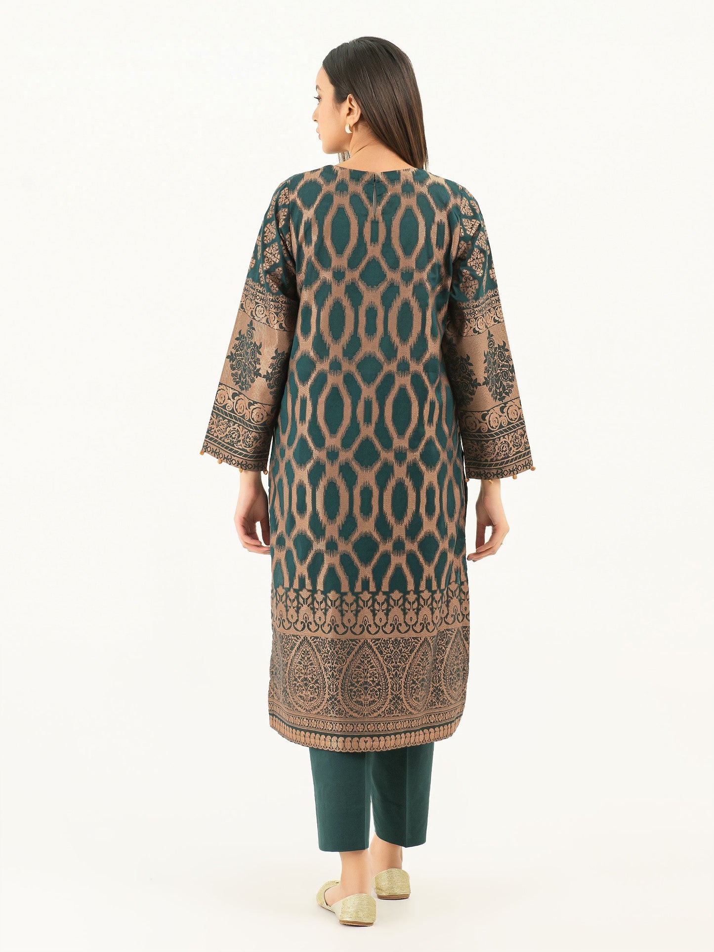 2 Piece Jacquard Suit-Embroidered (Pret)