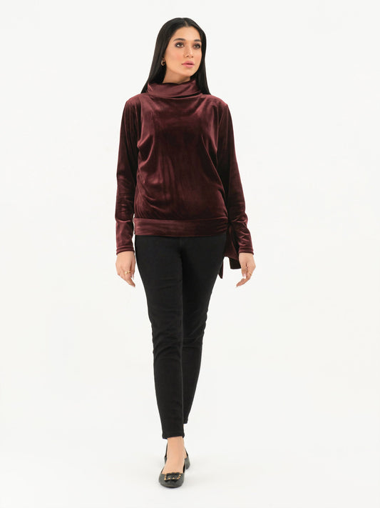 Limelight - Turtle Neck Velvet Top