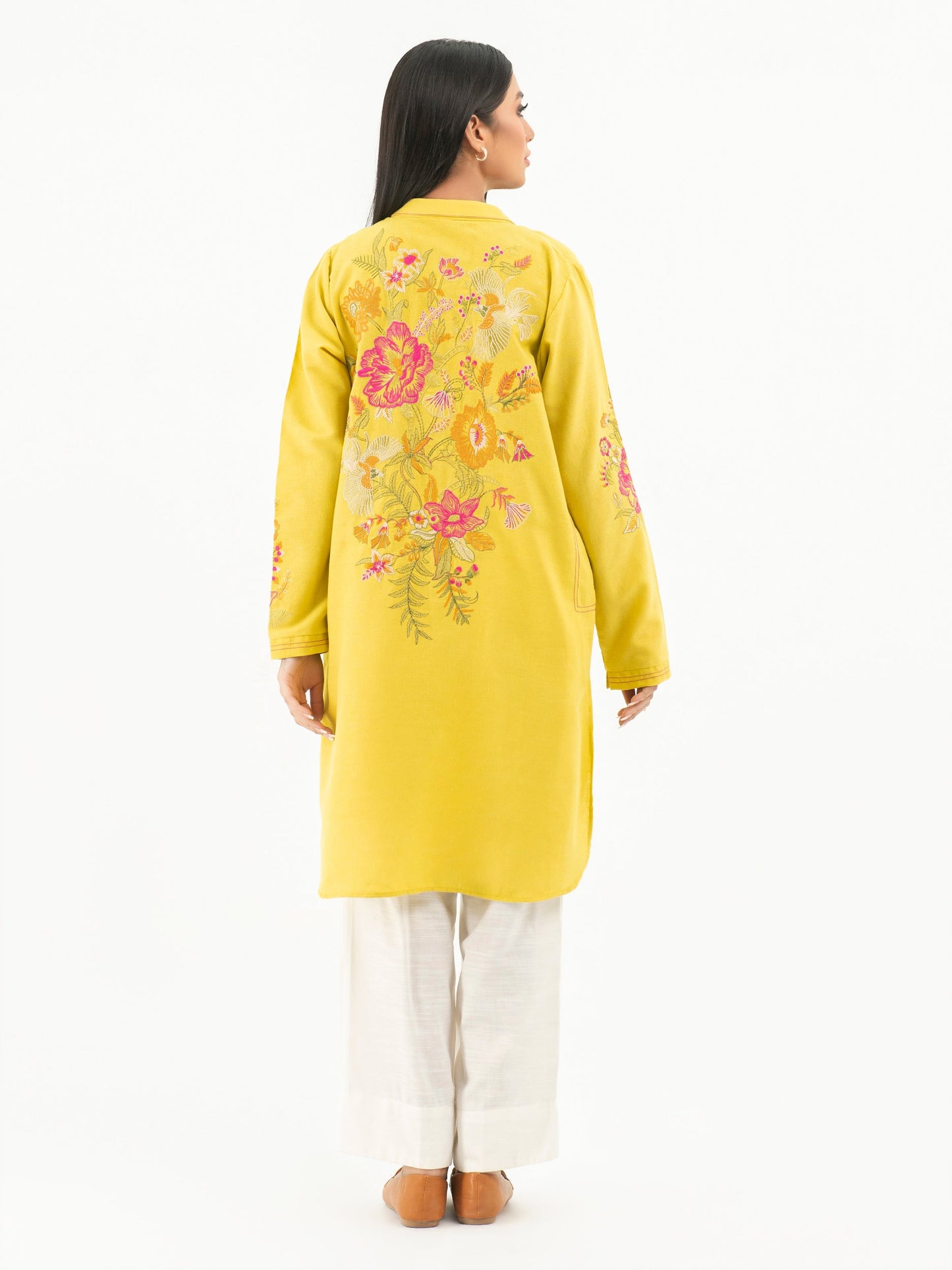 Limelight - Khaddar Shirt-Embroidered (Pret)