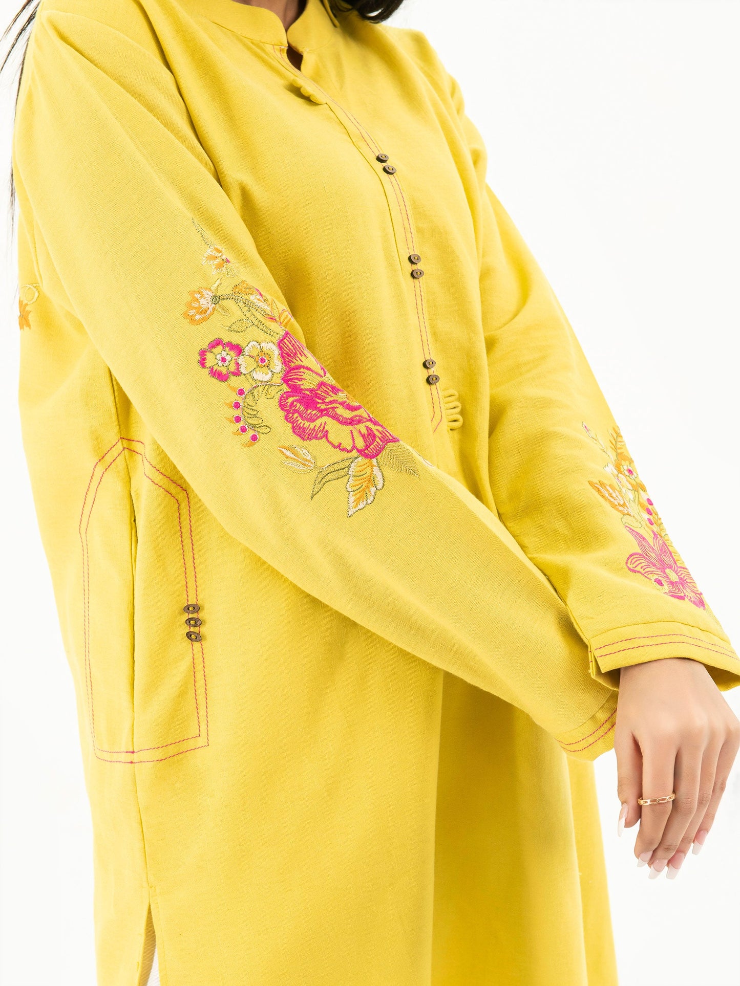 Limelight - Khaddar Shirt-Embroidered (Pret)