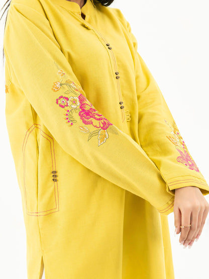 Limelight - Khaddar Shirt-Embroidered (Pret)