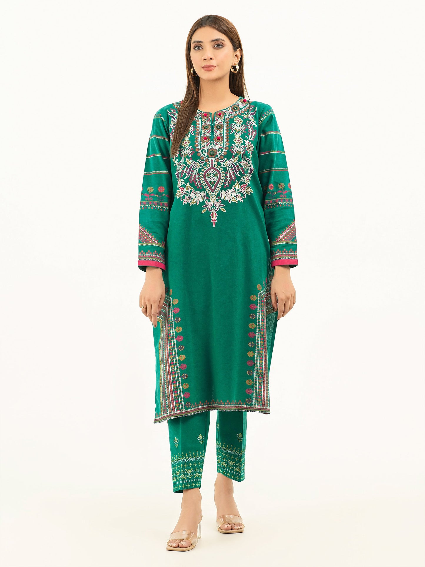 Limelight - 2 Piece Khaddar Suit-Embroidered (Pret)