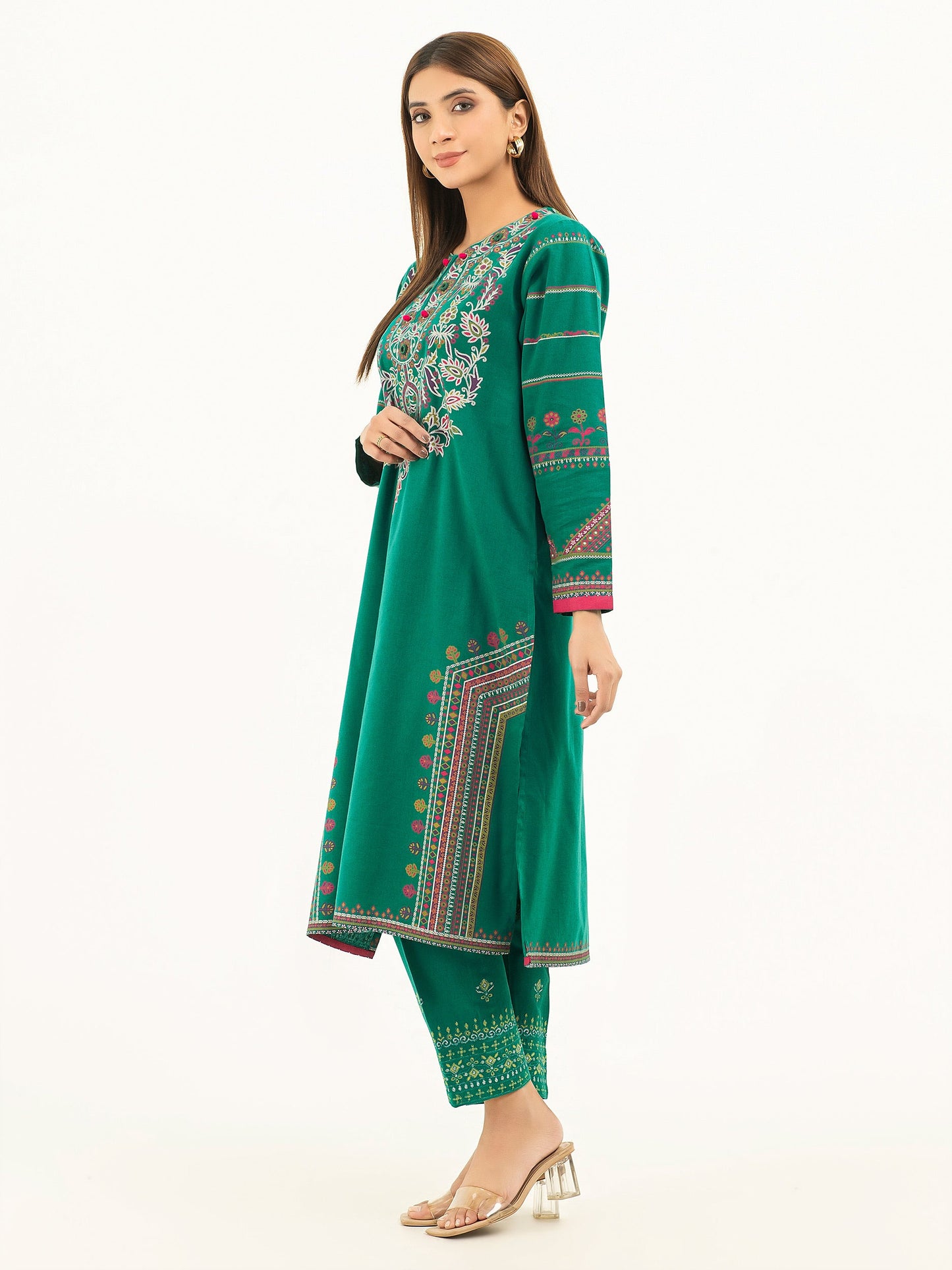 Limelight - 2 Piece Khaddar Suit-Embroidered (Pret)