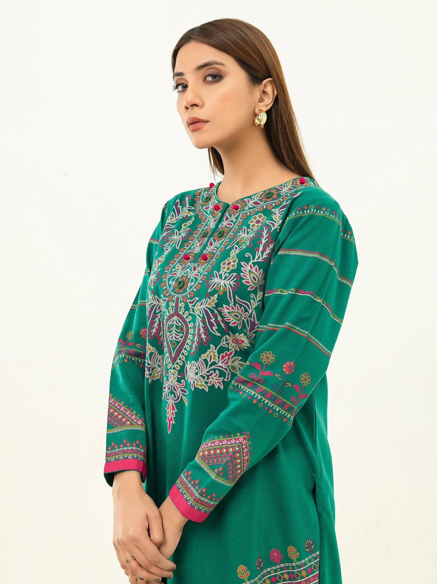 Limelight - 2 Piece Khaddar Suit-Embroidered (Pret)