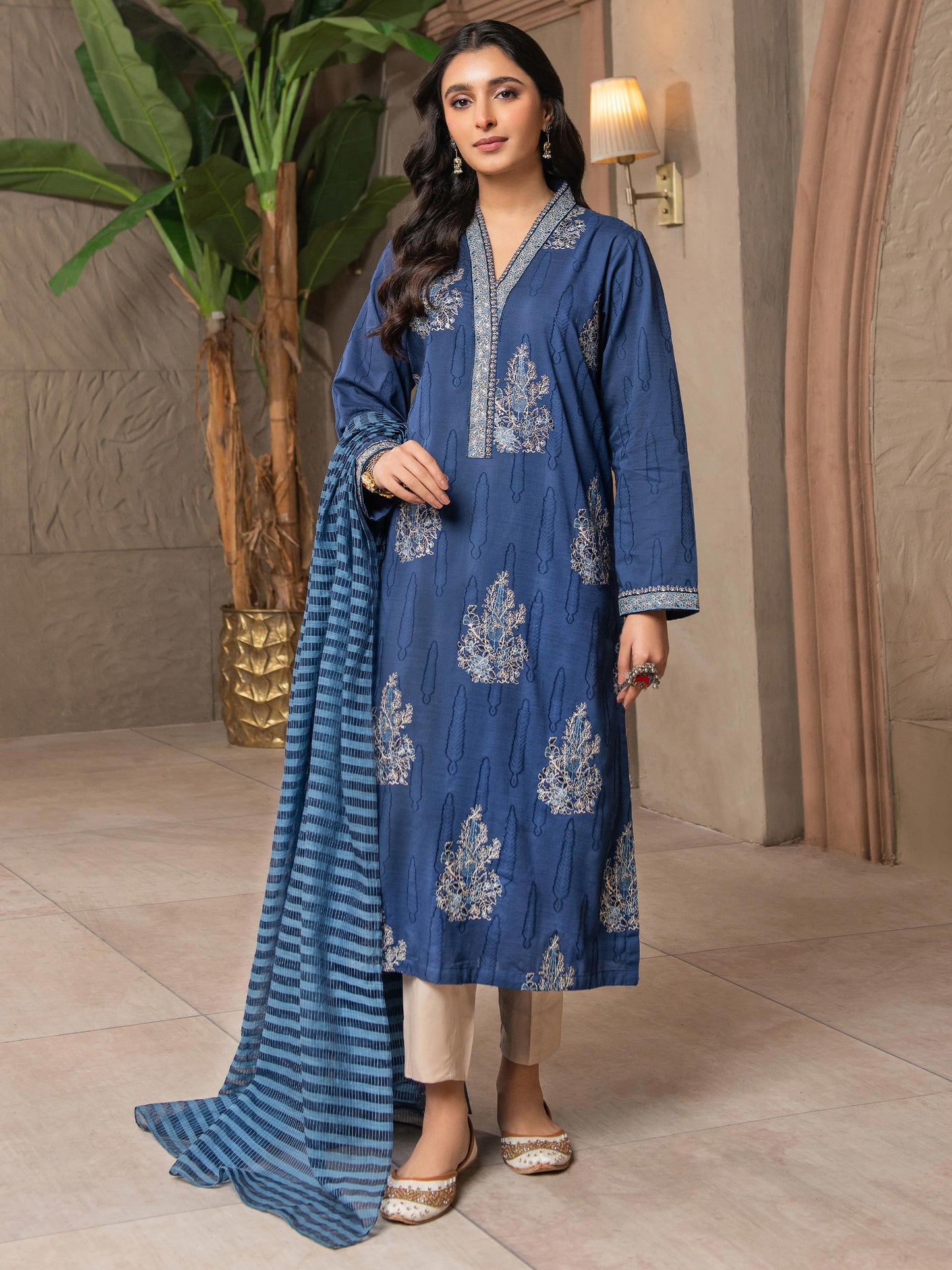 Limelight - 2 Piece Jacquard Suit-Embroidered (Unstitched)