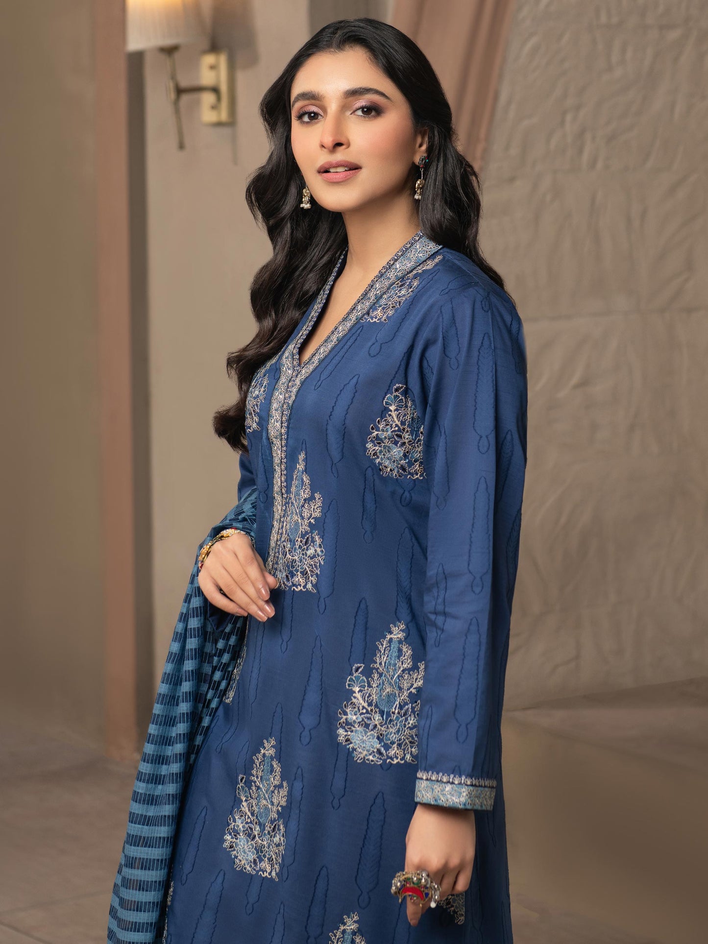 Limelight - 2 Piece Jacquard Suit-Embroidered (Unstitched)