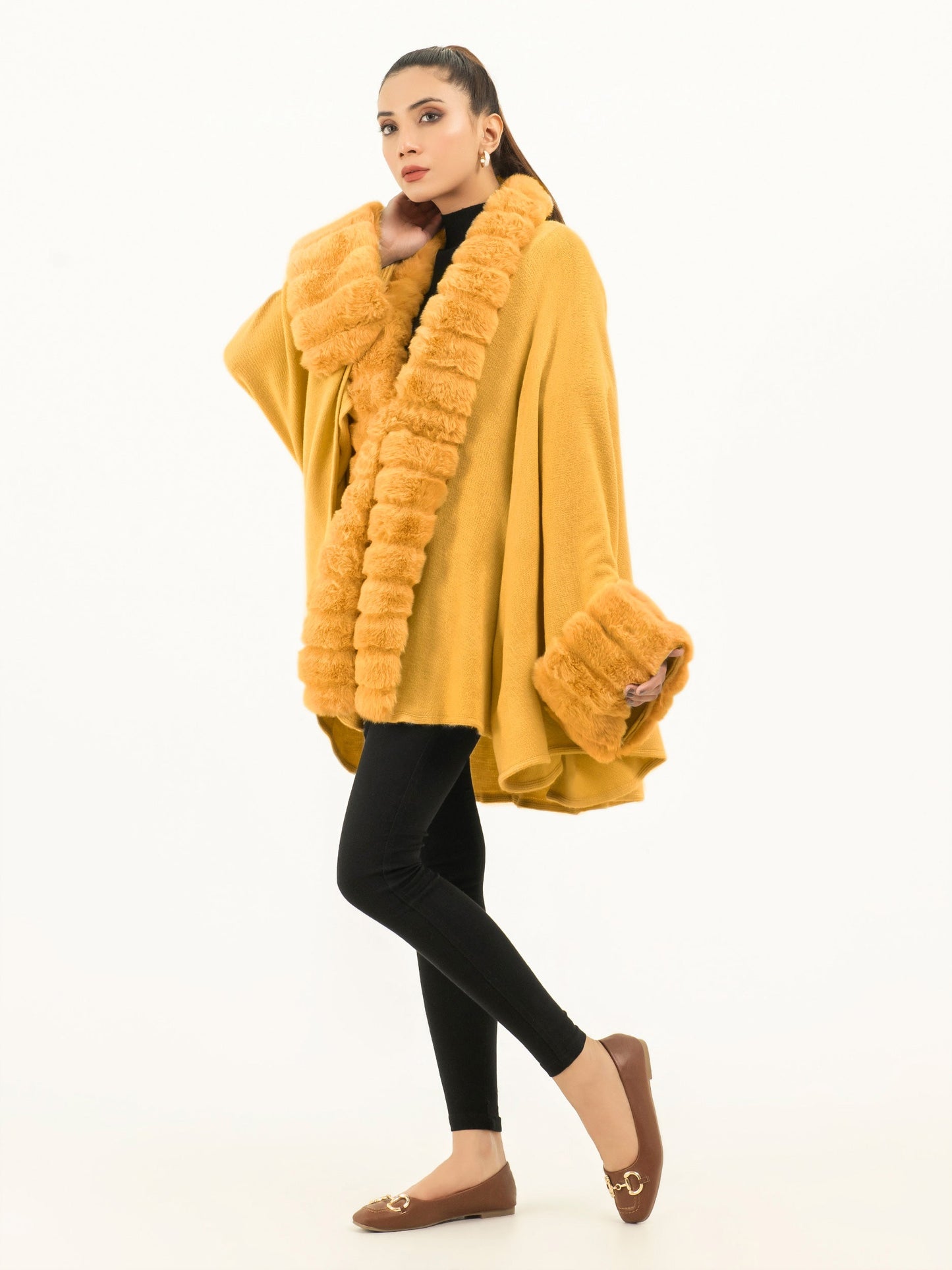 Limelight - Fur Cape Shawl