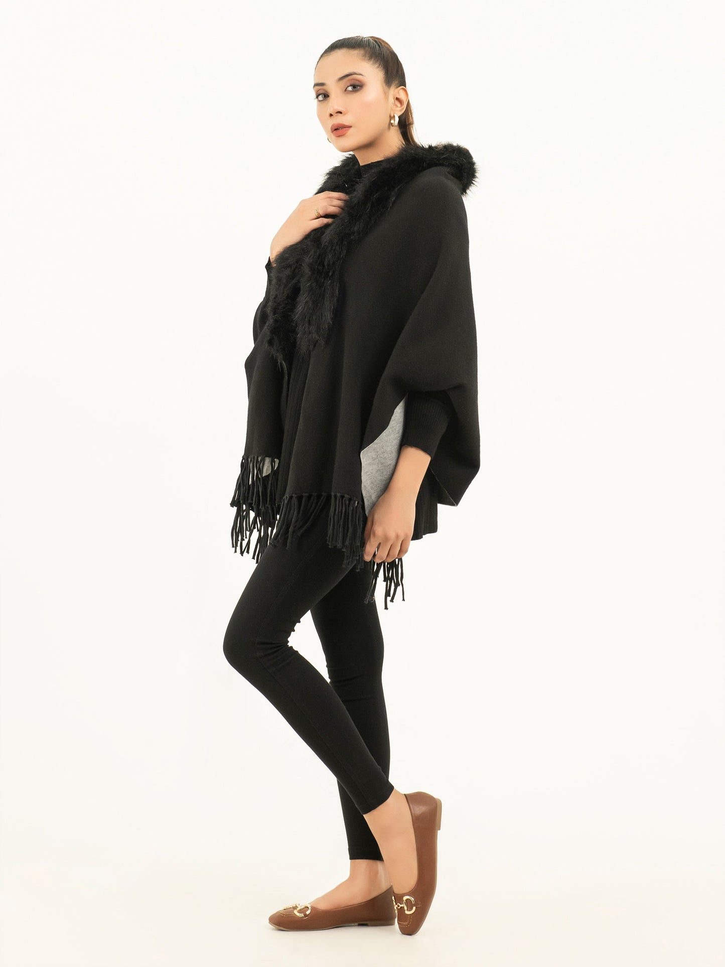 Limelight - Fur Cape Shawl