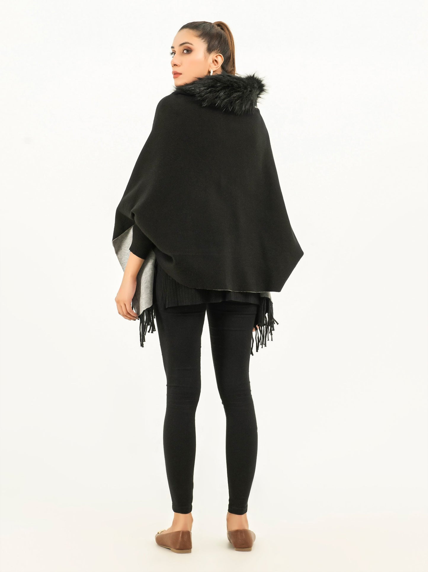 Limelight - Fur Cape Shawl