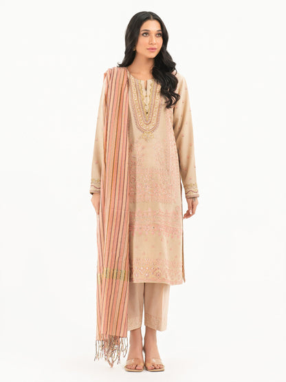 Limelight - 3 Piece Karandi Suit-Embroidered (Pret)