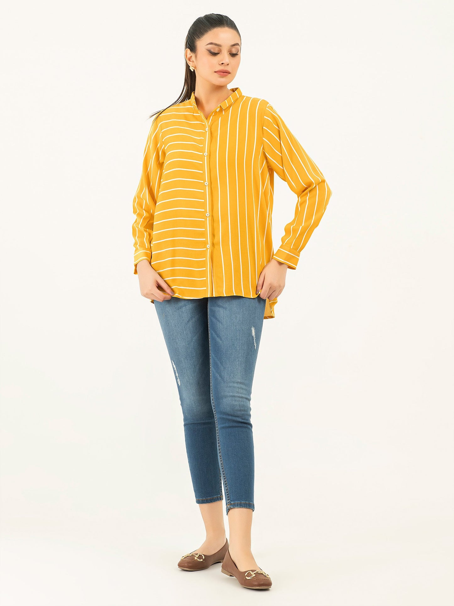 Limelight - Printed Linen Top