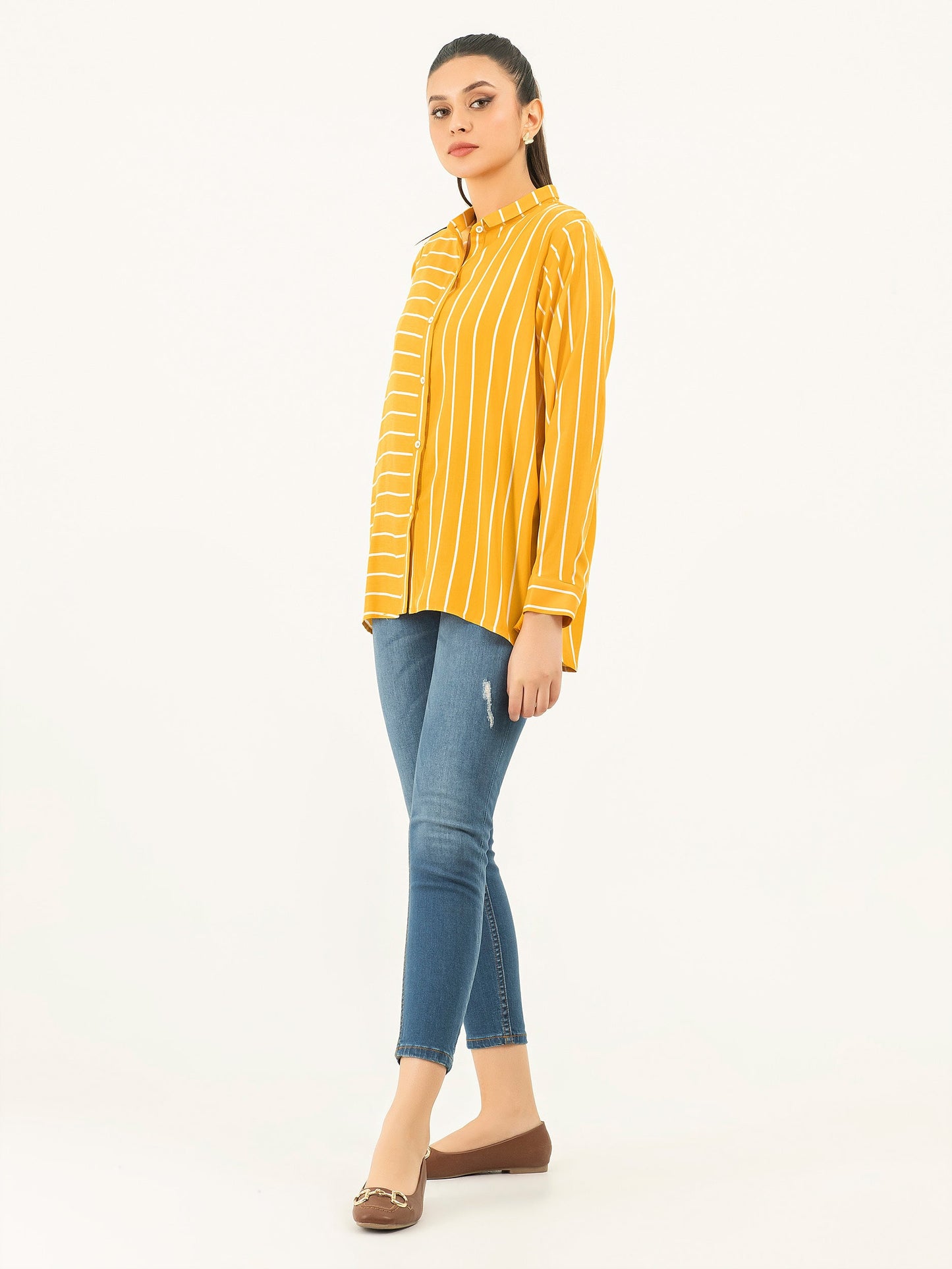 Limelight - Printed Linen Top