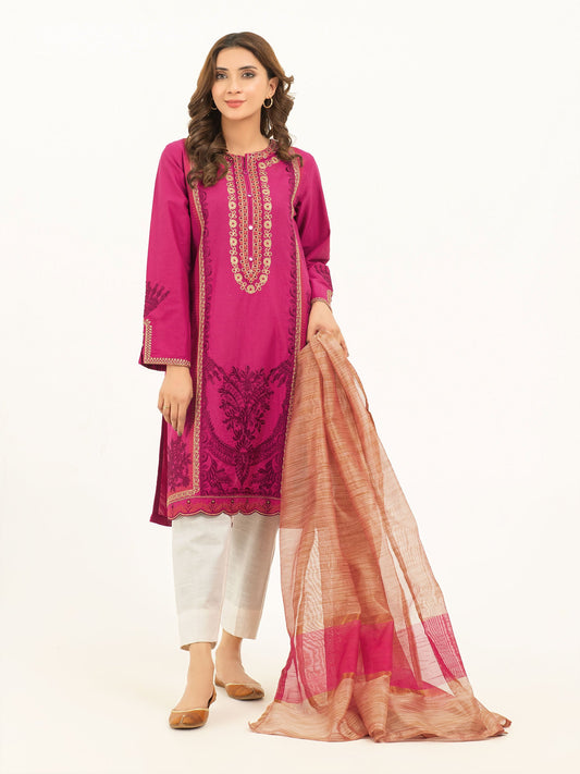 2 Piece Winter Cotton Suit-Embroidered (Pret)