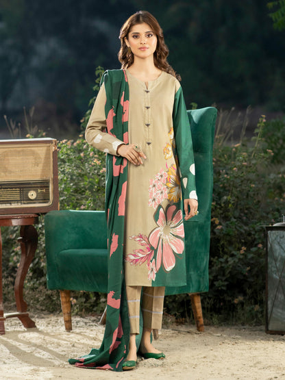 3 Piece Khaddar Suit-Printed (Unstitched)