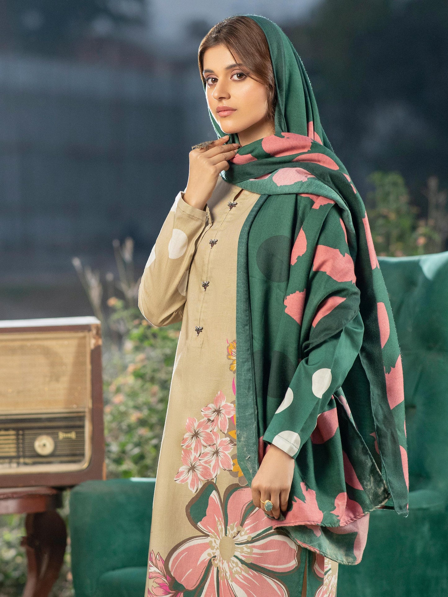 3 Piece Khaddar Suit-Printed (Unstitched)