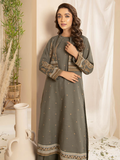 2 Piece Khaddar Suit-Paste Prin(Unstitched)