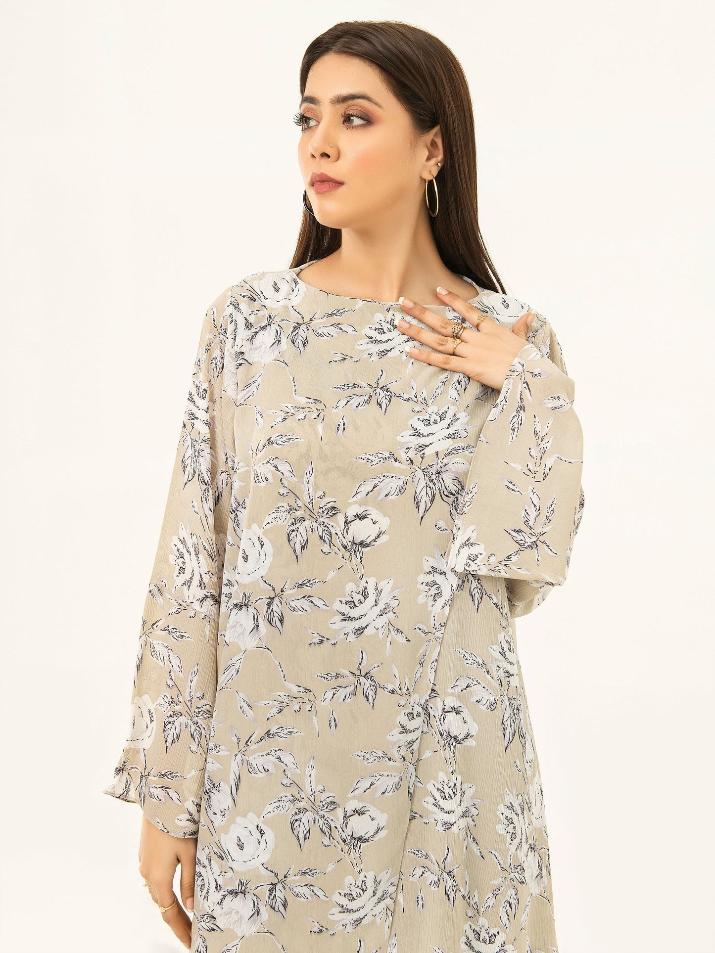 Printed Chiffon Dress