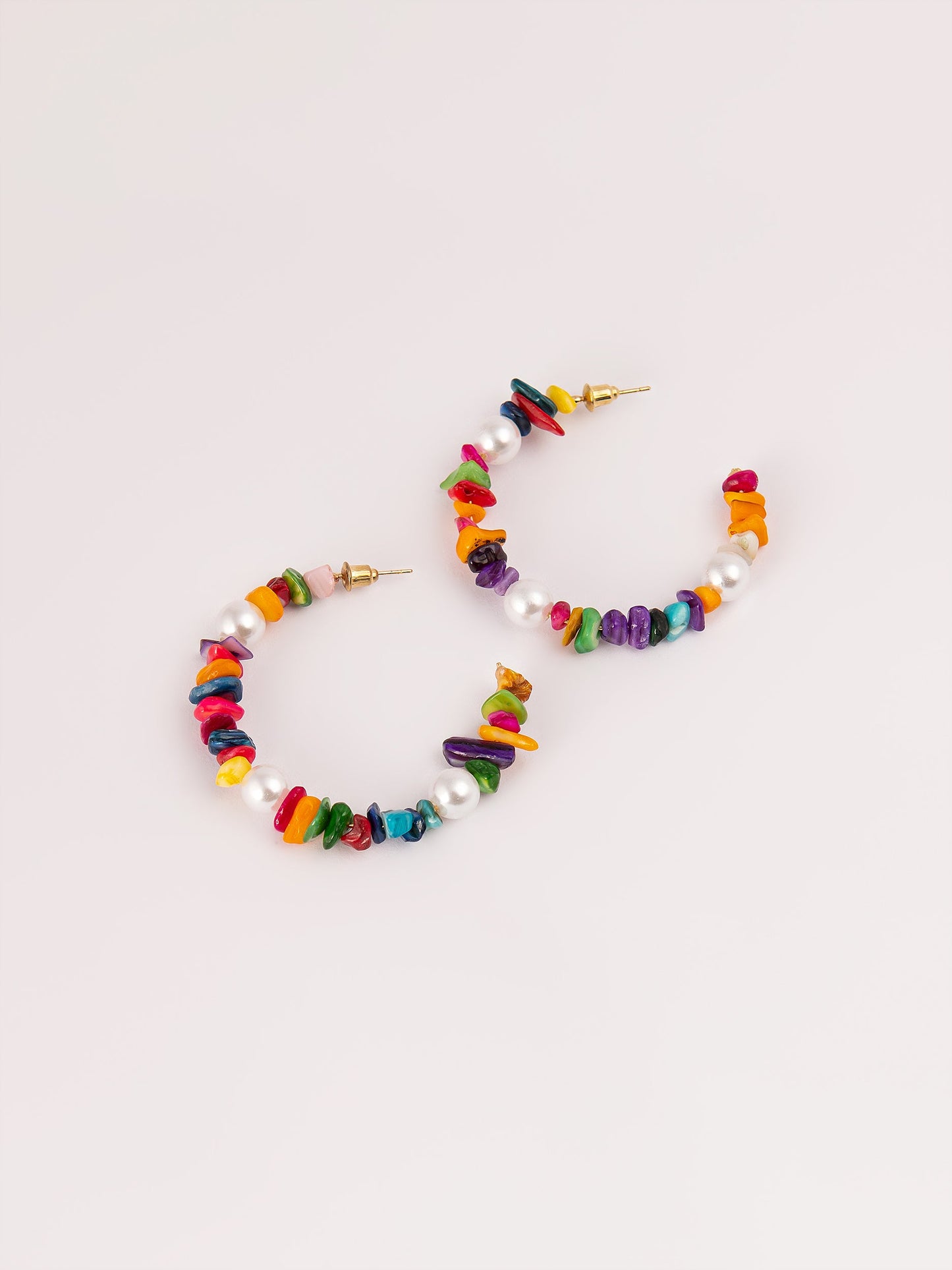 Limelight - Beaded C-Hoop Earrings