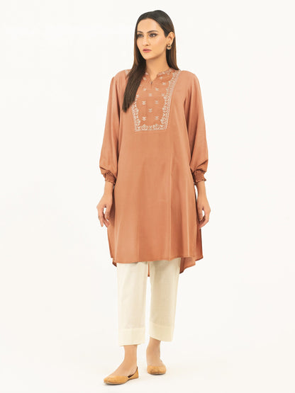 Linen Shirt-Embroidered (Pret)