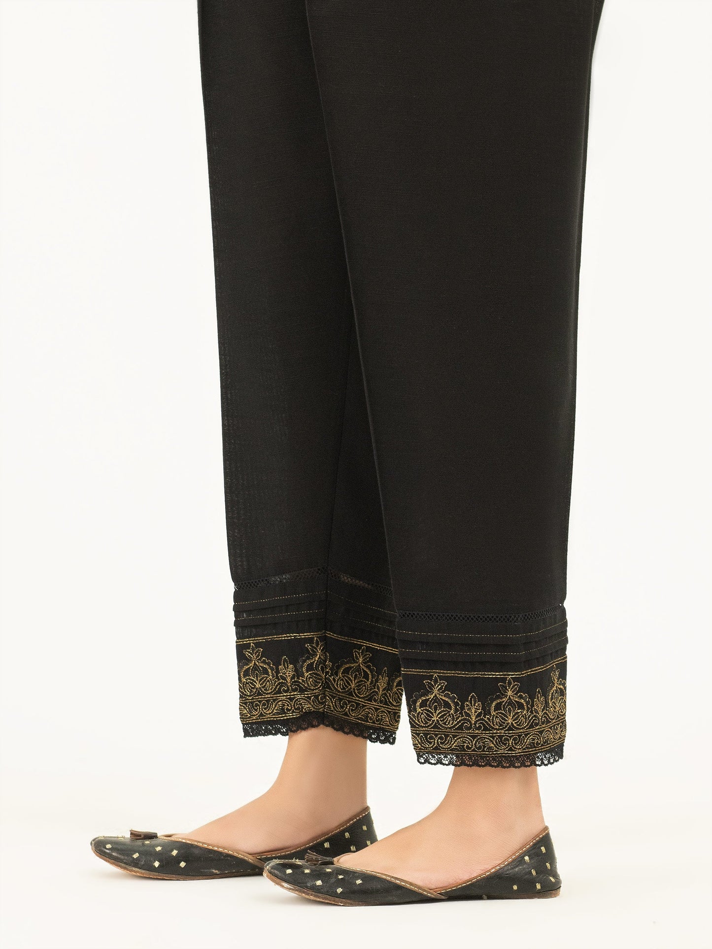 Embroidered Khaddar Trousers(Pret)