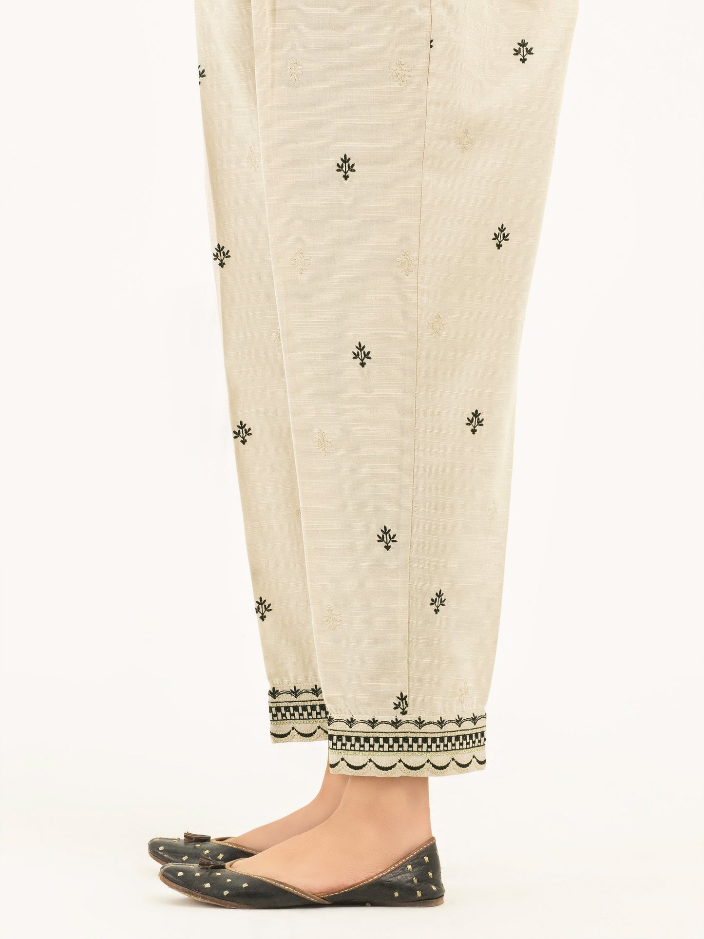 Embroidered Khaddar Trousers(Pret)