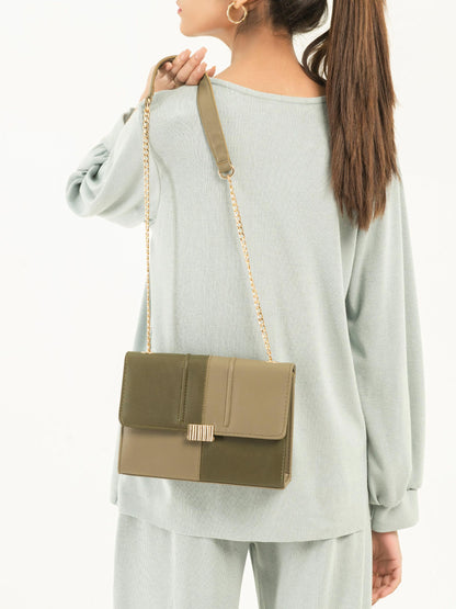 Two Tone Box Handbag