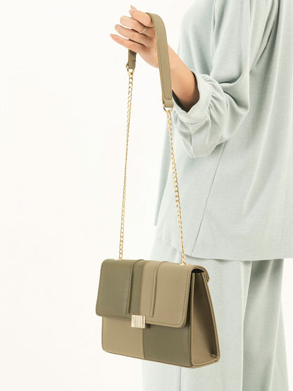 Two Tone Box Handbag