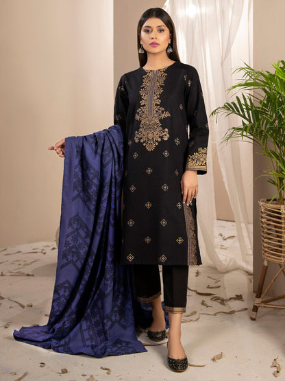 3 Piece Khaddar Suit-Pasted (Unstitched)