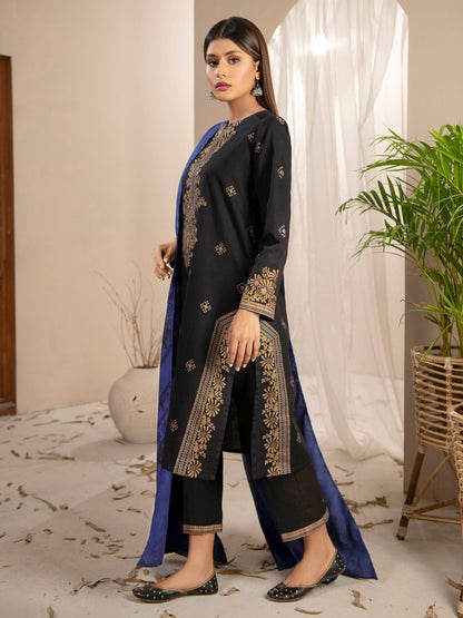 3 Piece Khaddar Suit-Pasted (Unstitched)