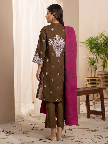 3 Piece Khaddar Suit-Pasted (Unstitched)