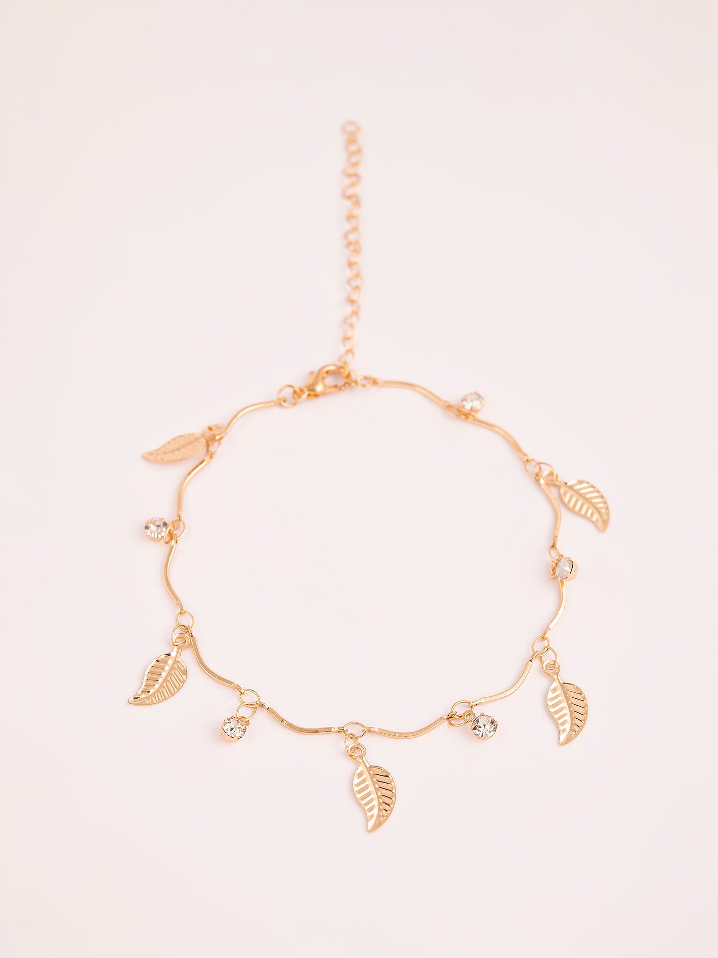 Leaf Charm Anklet Set