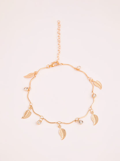 Leaf Charm Anklet Set