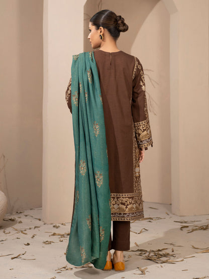 3 Piece Khaddar Suit-Pasted (Unstitched)