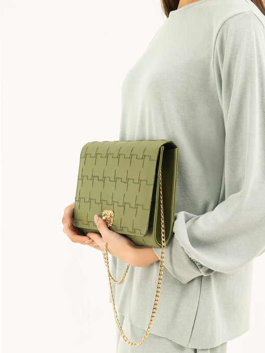 Limelight - Stitch Patterned Clutch