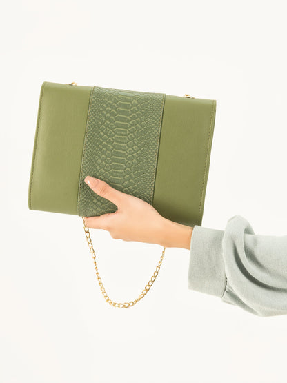 Limelight - Snake Print Clutch