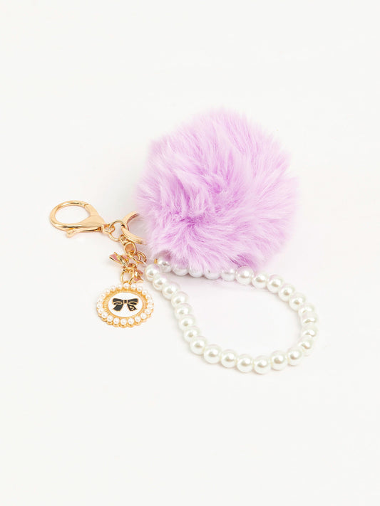 Limelight - Embellished Pompom Keychain