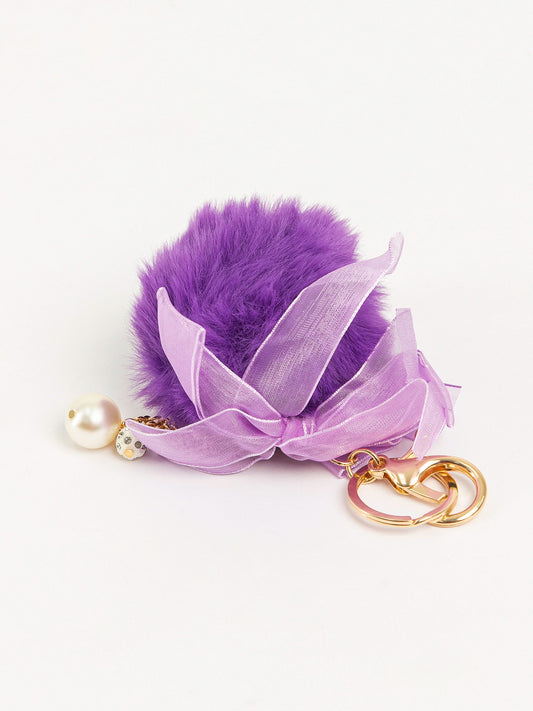 Limelight - Embellished Pom Pom Key Chain