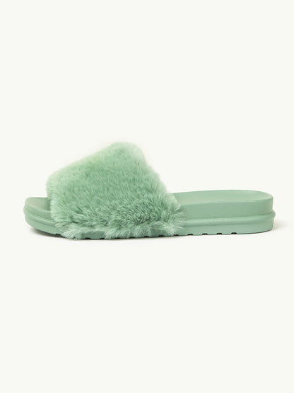 Faux Fur Sliders