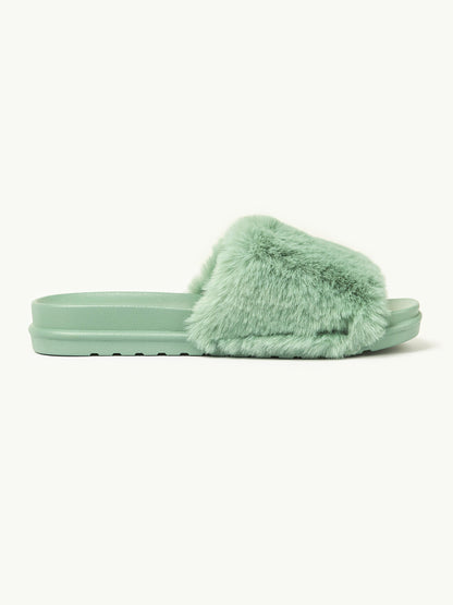 Faux Fur Sliders