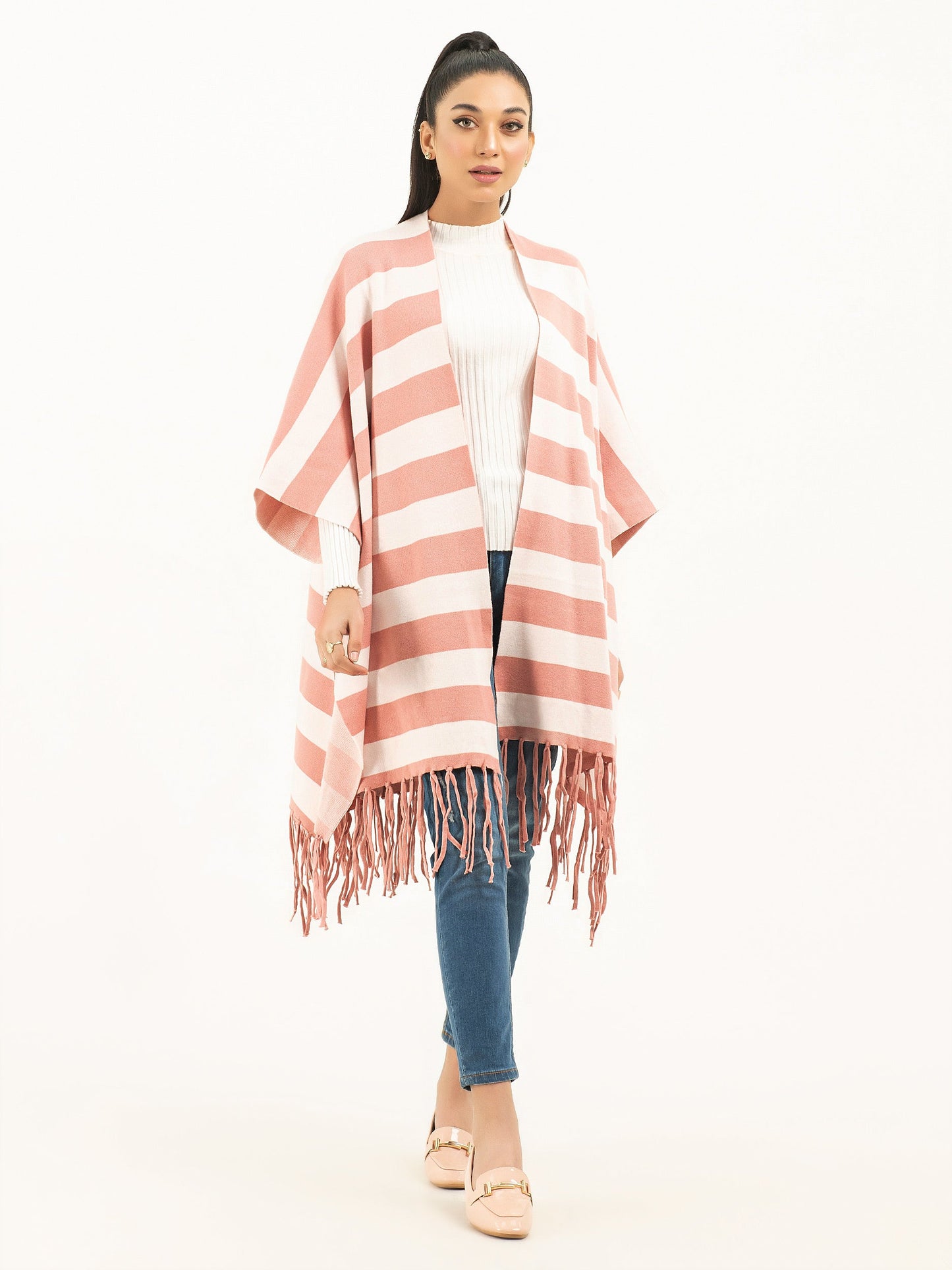 Limelight - Striped Cape Shawl