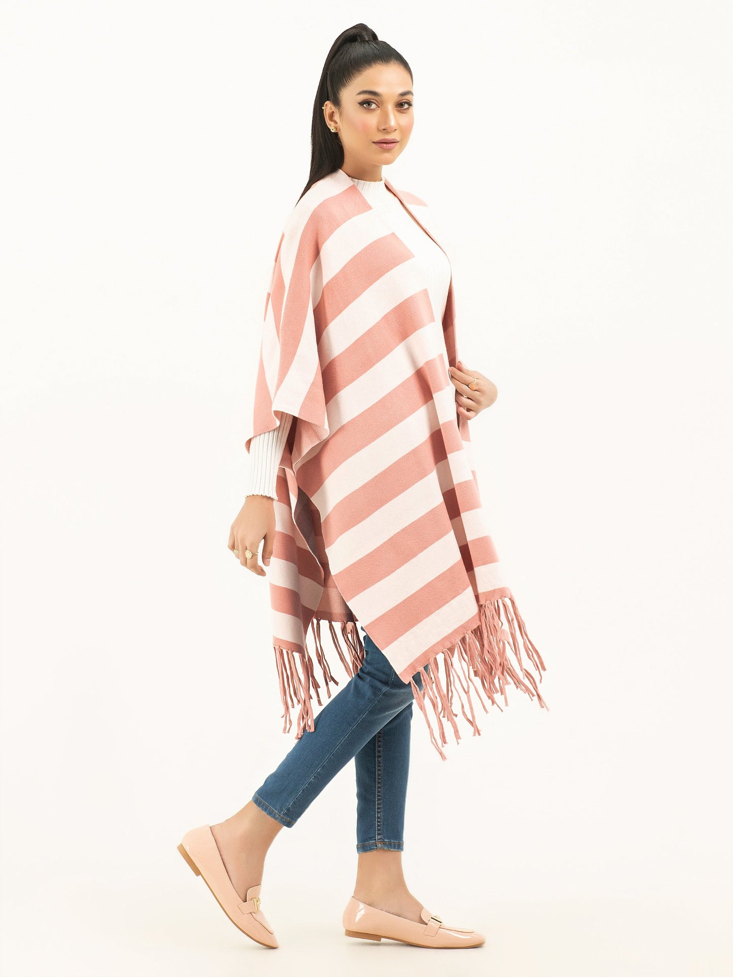 Limelight - Striped Cape Shawl