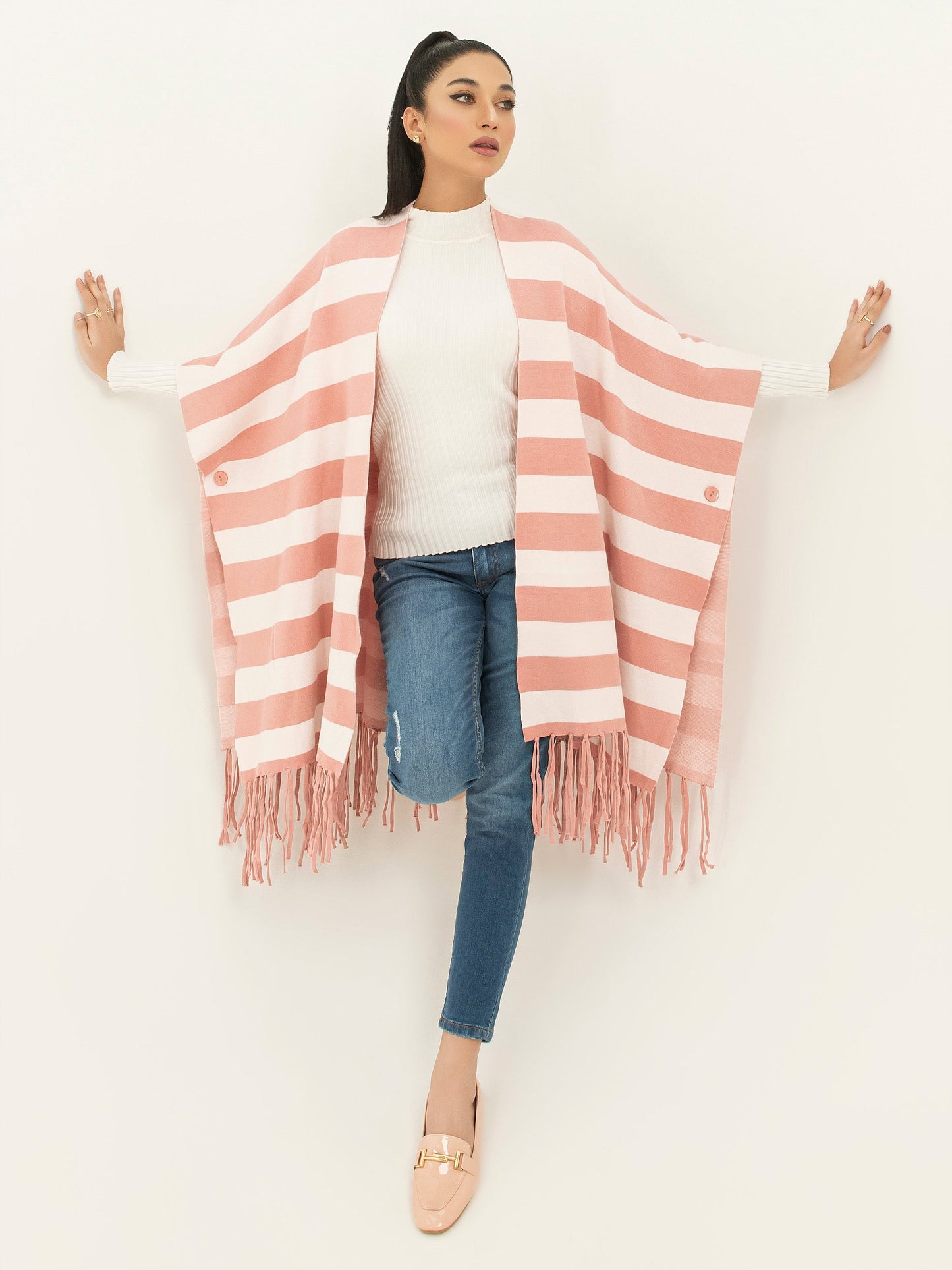 Limelight - Striped Cape Shawl