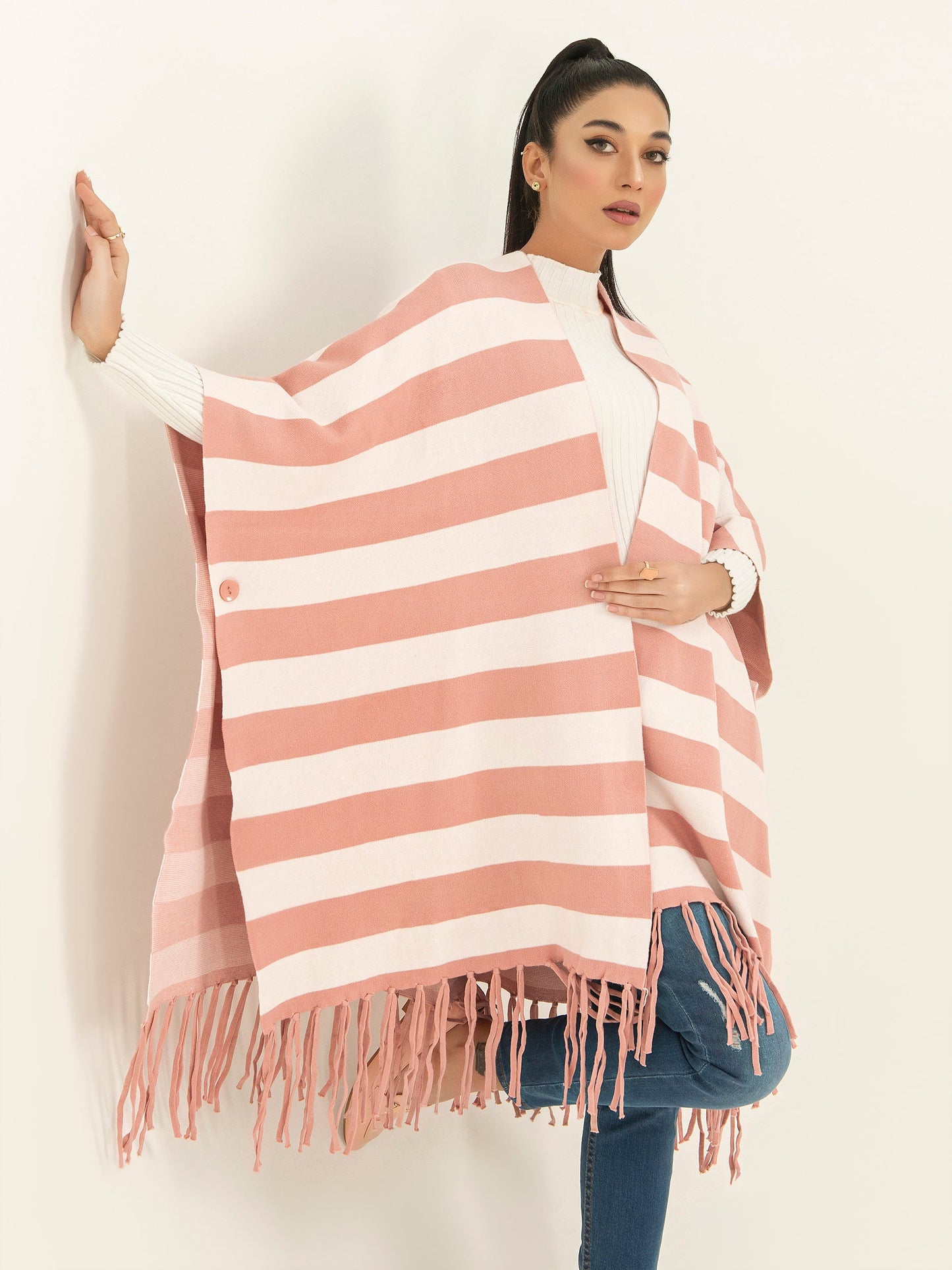 Limelight - Striped Cape Shawl