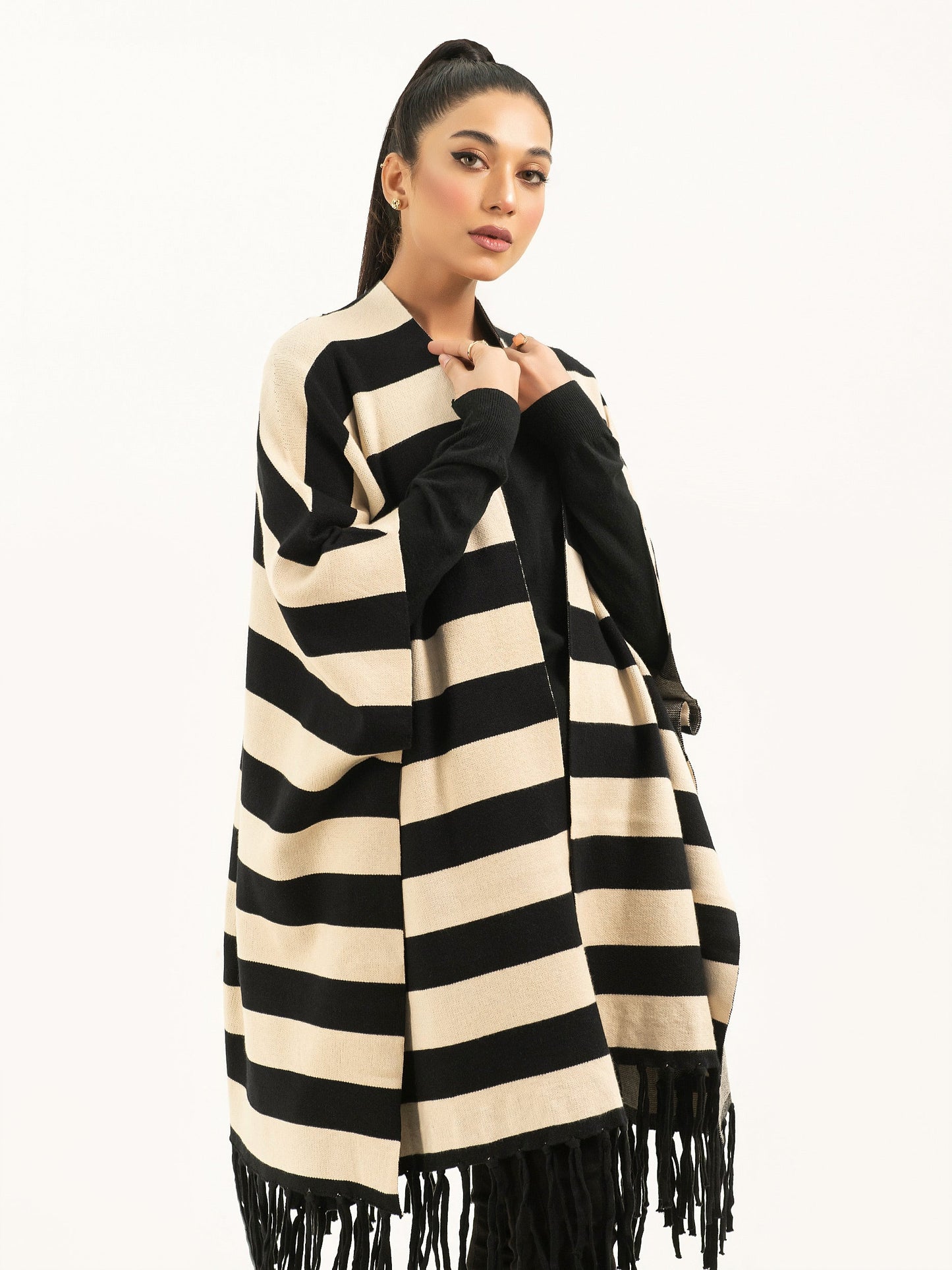 Limelight - Striped Cape Shawl