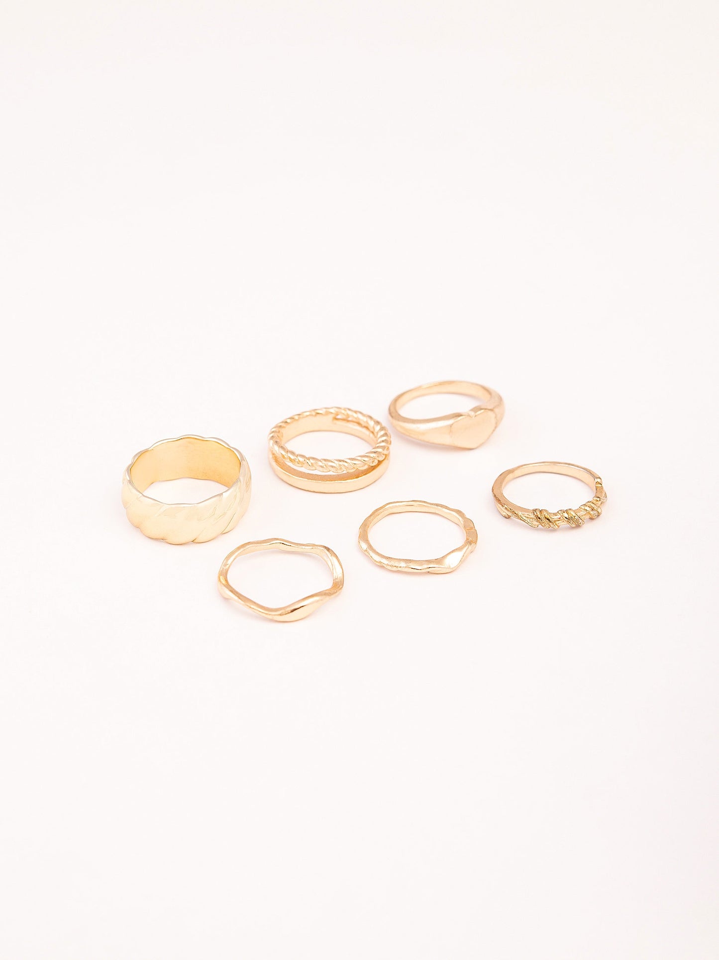 Limelight - Golden Metallic Ring Set