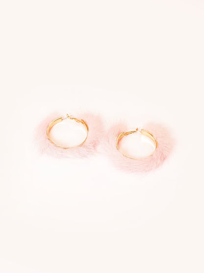 Limelight - Fur Hoop Earrings