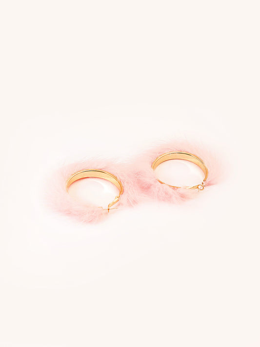 Limelight - Fur Hoop Earrings