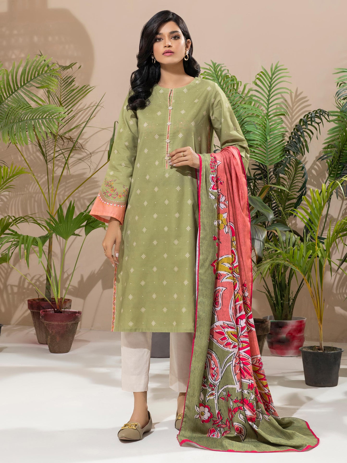 2 Piece Khaddar Suit-Printed (Unstitched)