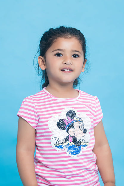 BTW - REVERSIBLE FLIP-SEQUIN DONALD DUCK T-SHIRT